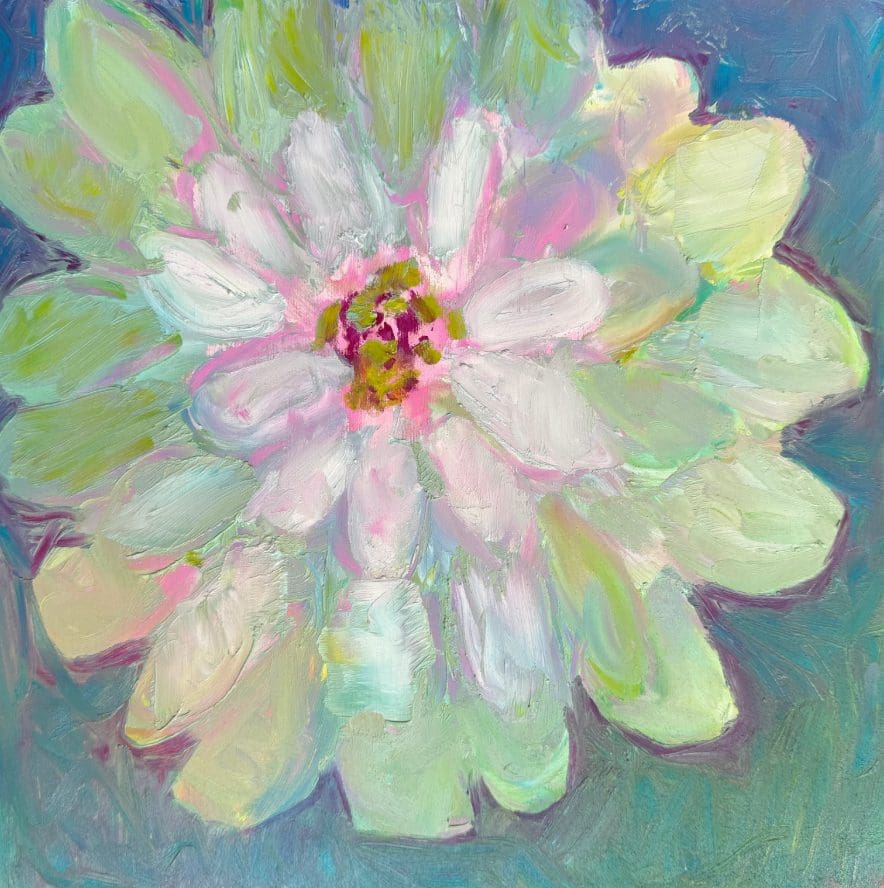 Pastel impressionist flower painting